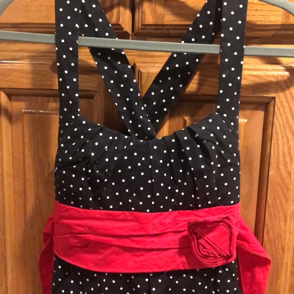 Black and white polka dot mini dress - Picture 2 of 3